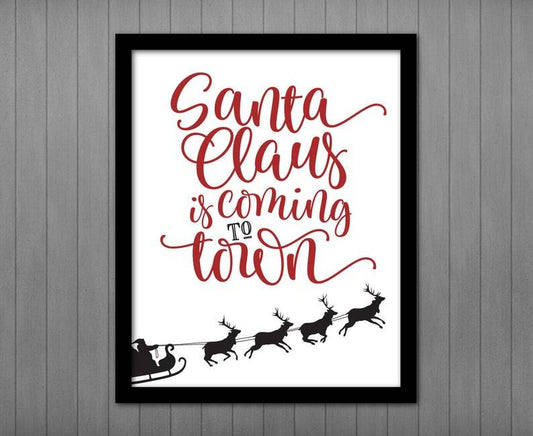 Living Words Wall Decor Santa Claus is Coming to Town