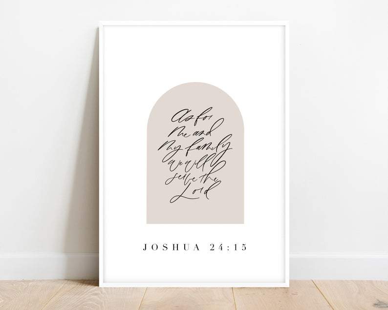 Living Words Wall Decor As For Me and My Family We Will Serve the Lord