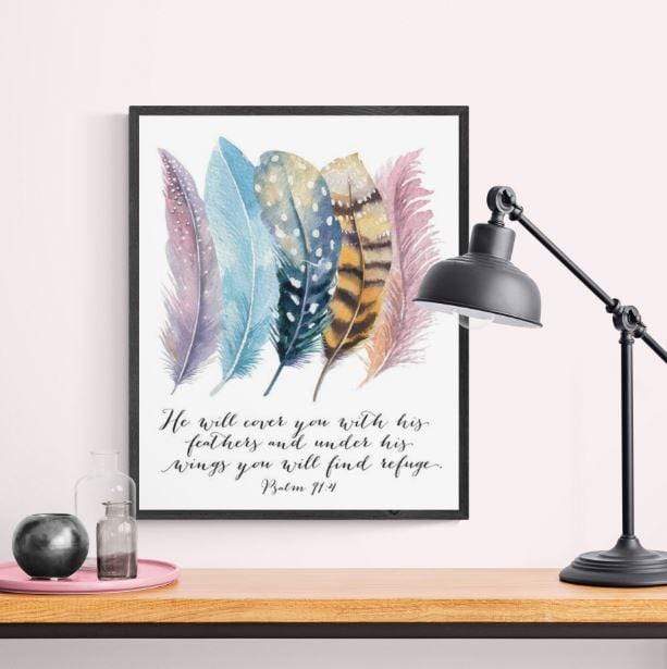 Living Words Wall Decor He will cover you