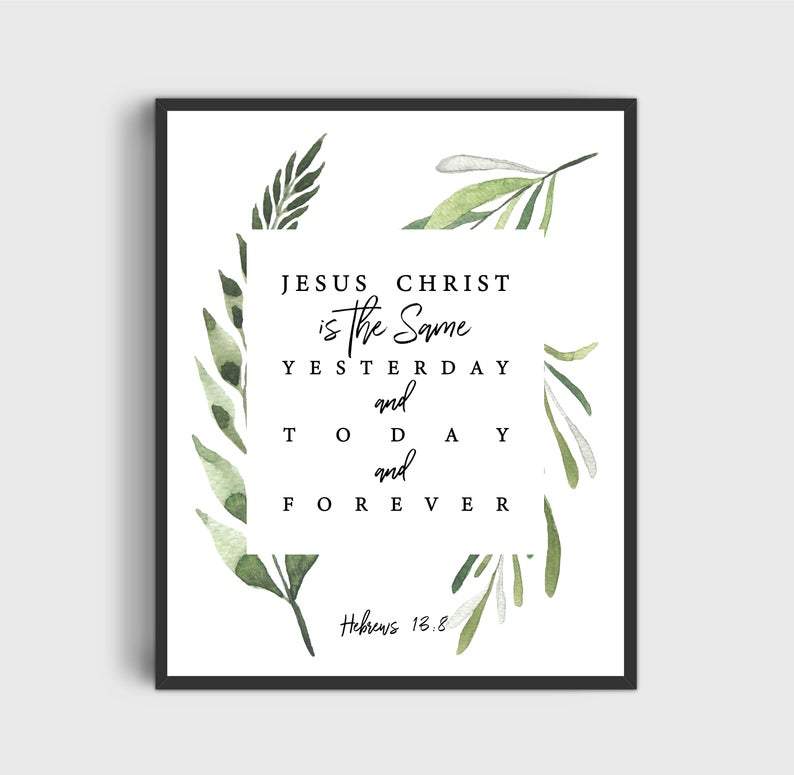 Living Words Wall Decor Jesus Christ is the Same
