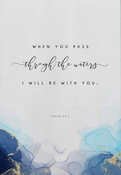 Living Words Wall Decor When you pass through the waters, I will be with you